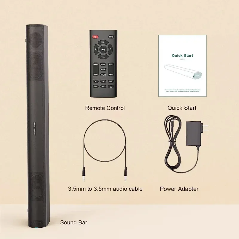 60W Sound Bars for TV Audio with Bluetooth/AUX/HDMI ARC Connection Sound Bar Speaker with Remote Control for PC/Gaming/Projector - view 6