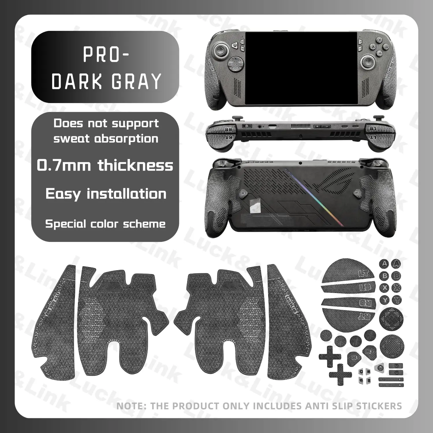 

Professional Textured Soft Rubber Pads Handle Grips for ROG Xbox Ally/X,Trackpads Skin Grip Enhancement Back Button Stickers Set