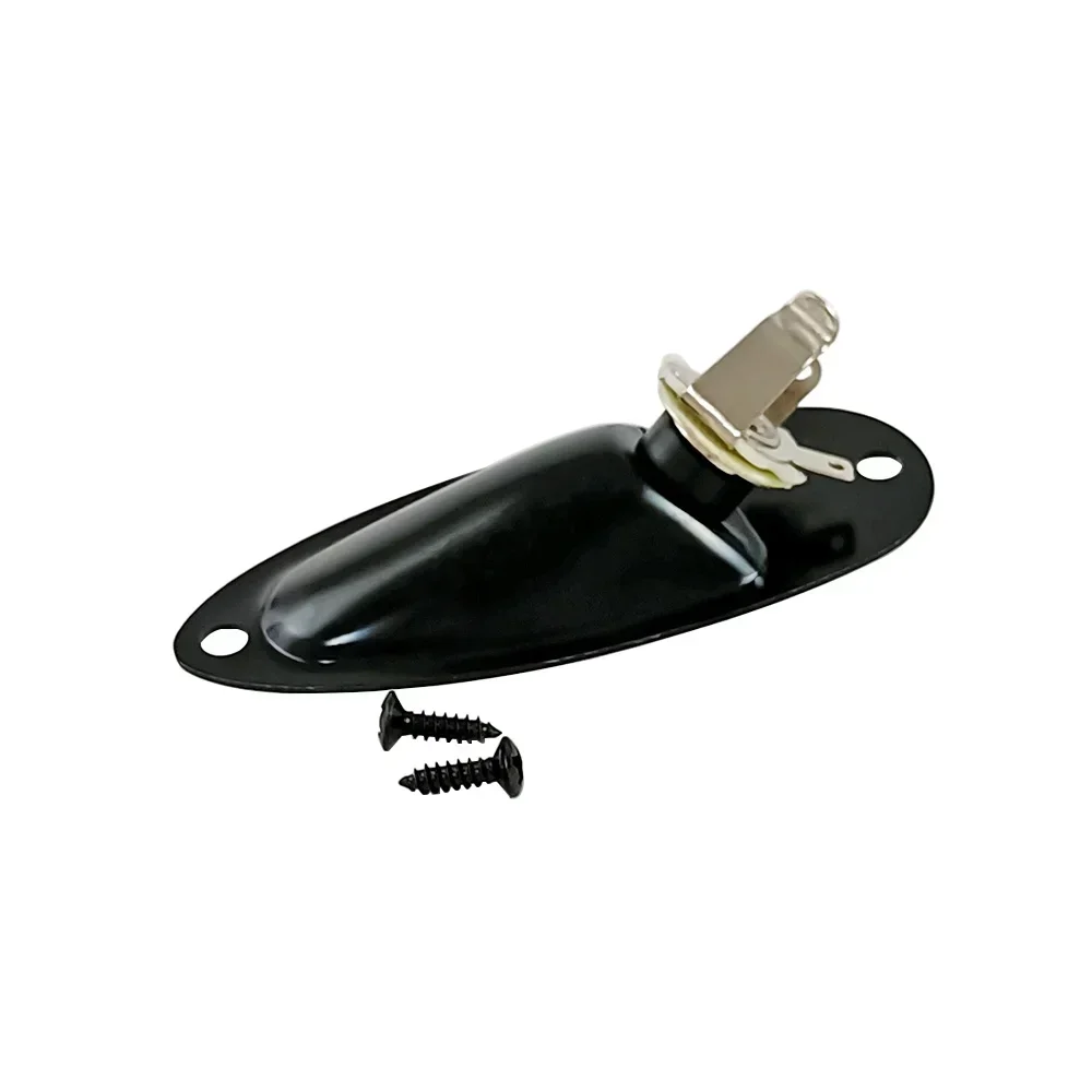 Strat Stratocaster 일렉트릭 기타 잭 플레이트 교체 6.35mm 1/4 "보트 모양의 오디오 커넥터 소켓 패널