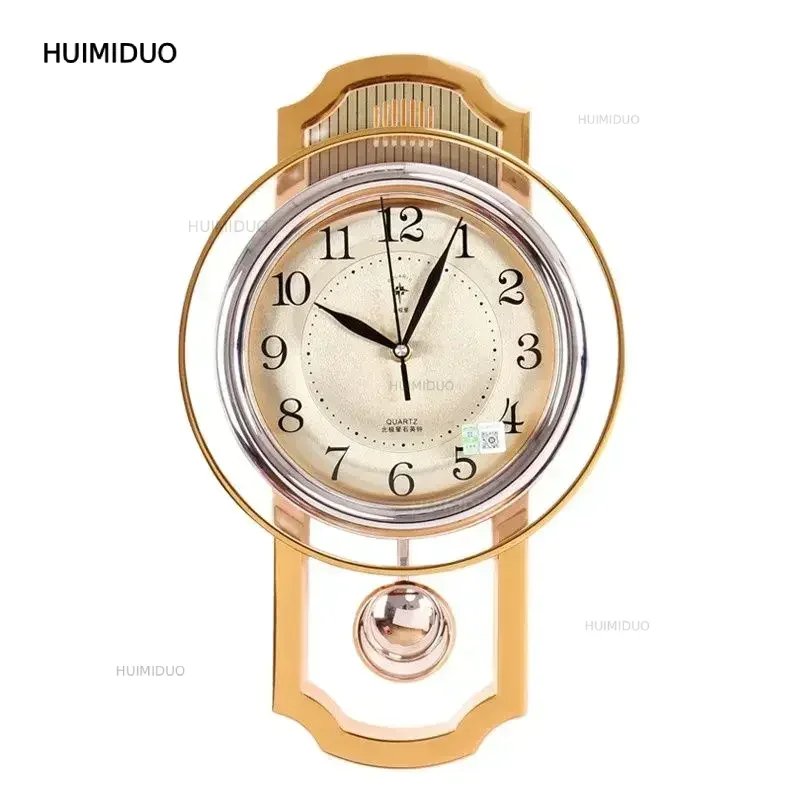 Creative Pendulum Clock Modern Wall Clock Vintage Living Room Silent Retro 20 Inch Electronic Clock Relogio De Parede Decor SC47