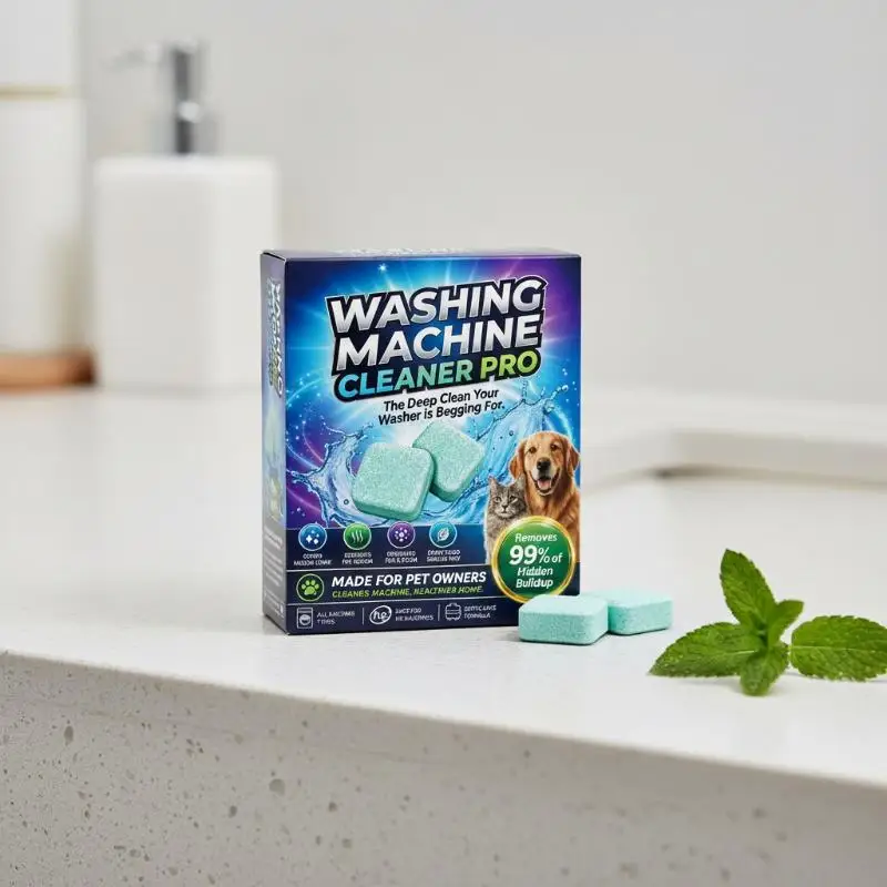 12Pcs Washing Machine Cleaner Tablets 99 Hidden Buildup Removal Pet Odor Remover For Pet Owners All Washers Home Use