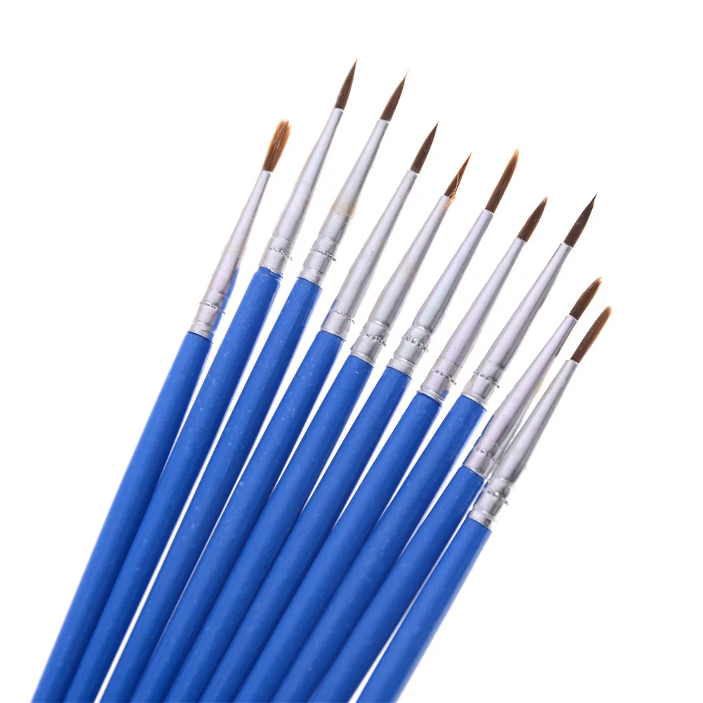 

10pcs Oil Paint Nylon Hair Water Color Painting Brush Art Set Oil Painting Brushes Art Supplies Painting Brush