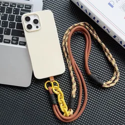 Matte Case For iPhone 15 14 16 Pro Max Plus 13 12 Mini 11 X XS Max Plastic Tpu Crossbody Strap Shoulder Lanyard Soft Phone Cover