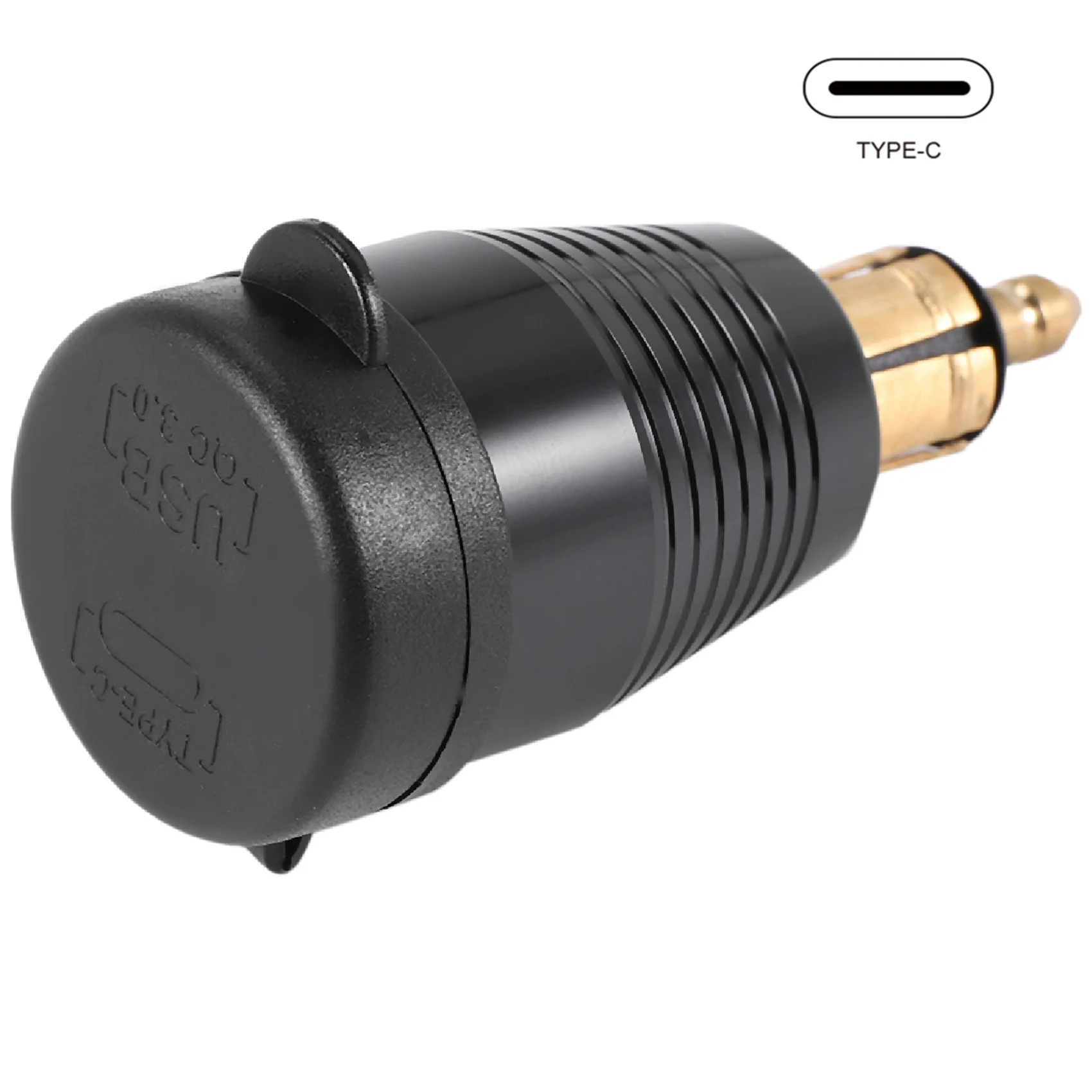 دراجة نارية DIN التوصيل شاحن مقاوم للماء إلى QC3.0 شاحن USB ونوع C 30 واط مقبس محول توصيل الطاقة