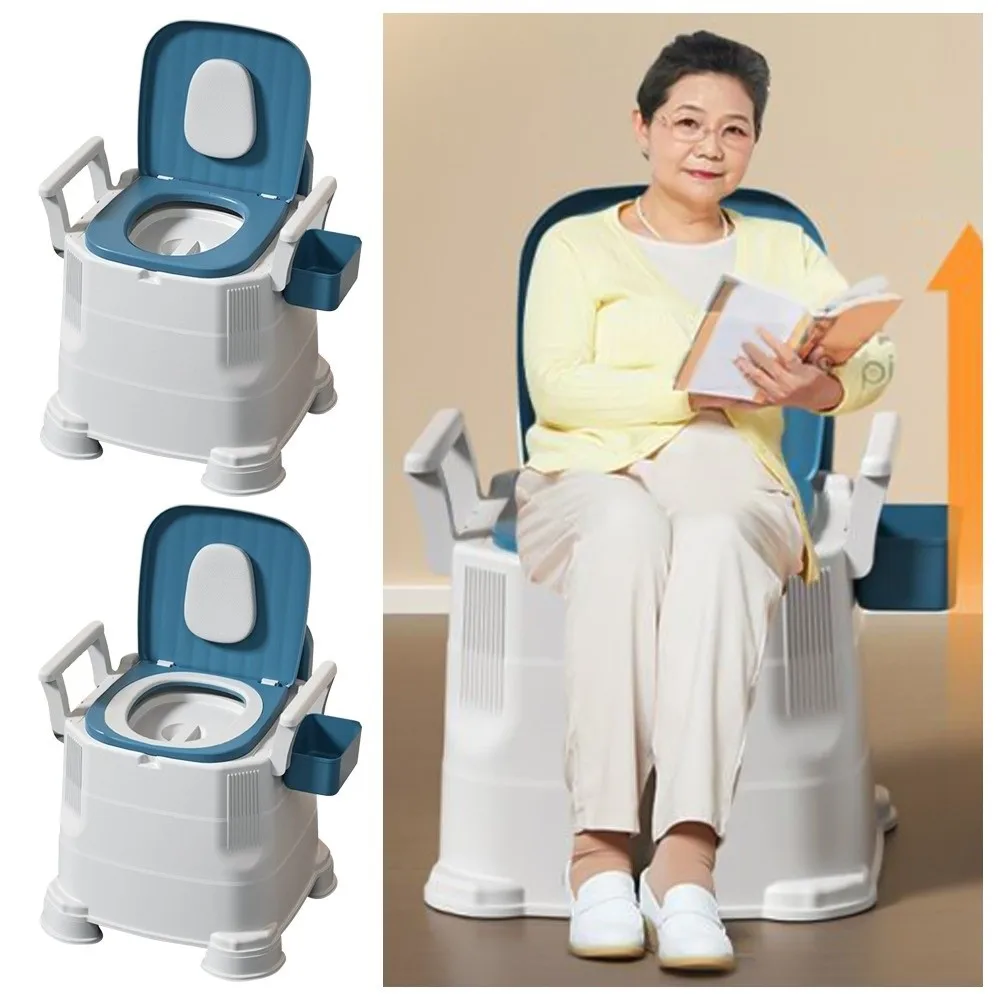 便利なポータブル携帯トイレプラスチック滑り止め便器消臭トイレ椅子高齢者妊婦用