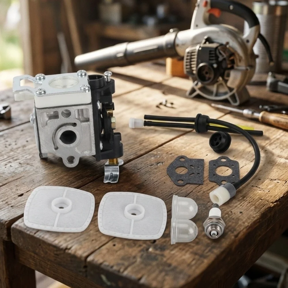 PB250 Carburetor Assembly for ES 250 and PB 250LN Leaf Blowers Includes Air Filter and 10-Piece Maintenance Kit