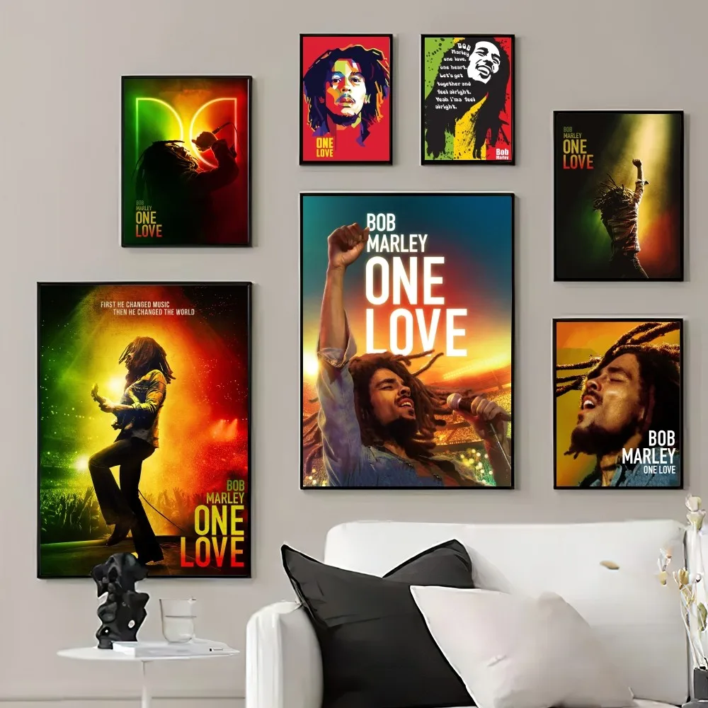 Bob Marley One Love  Poster Prints Wall Pictures Living Room Home Decoration