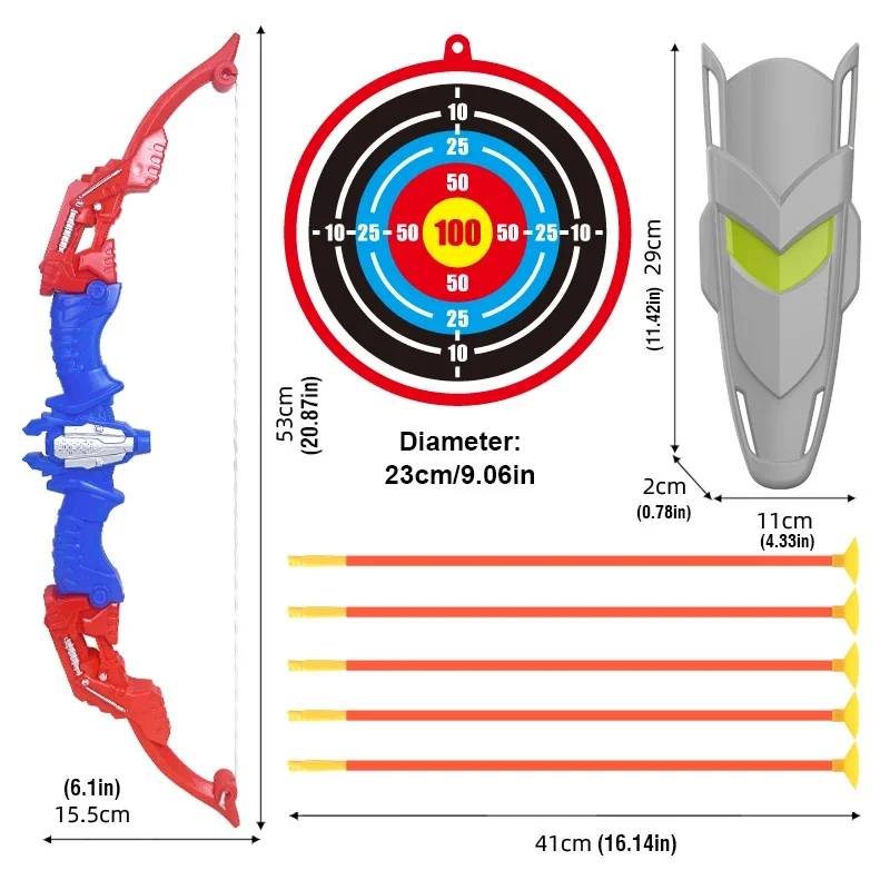 Pijl en boog Set Indoor Jongens Kinderspeelgoed Sport Schieten Speelgoed Ouder-kind interactie Buitenspeelgoed voor kinderen Kerstcadeaus
