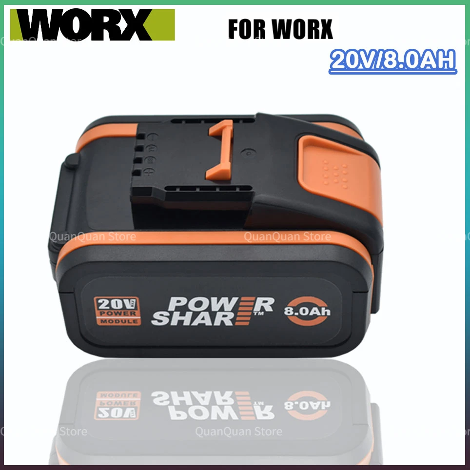 

Worx 20V 8.0Ah/8000mAh Lithium ion Replacement Rechargeable Battery WA3551 WA3553 WX176 WX550 WX386 WX373 WX290 WX800 WU268