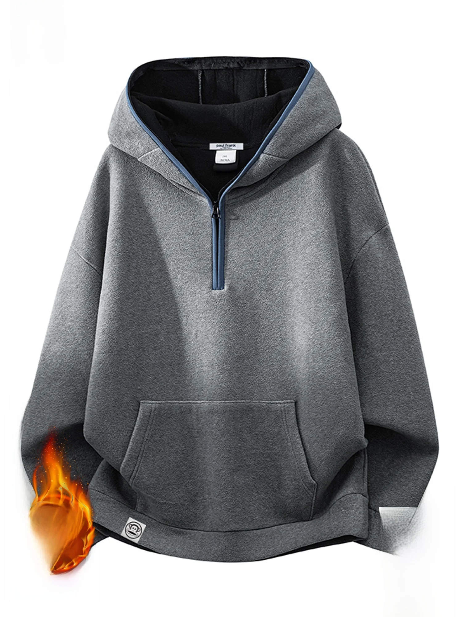 

PaulFrank Monkey f Open Cardigan Hoodie Men's Casual Loose Fce Warmth Comfortable Polyester Fiber Winter Long Sve Sw...