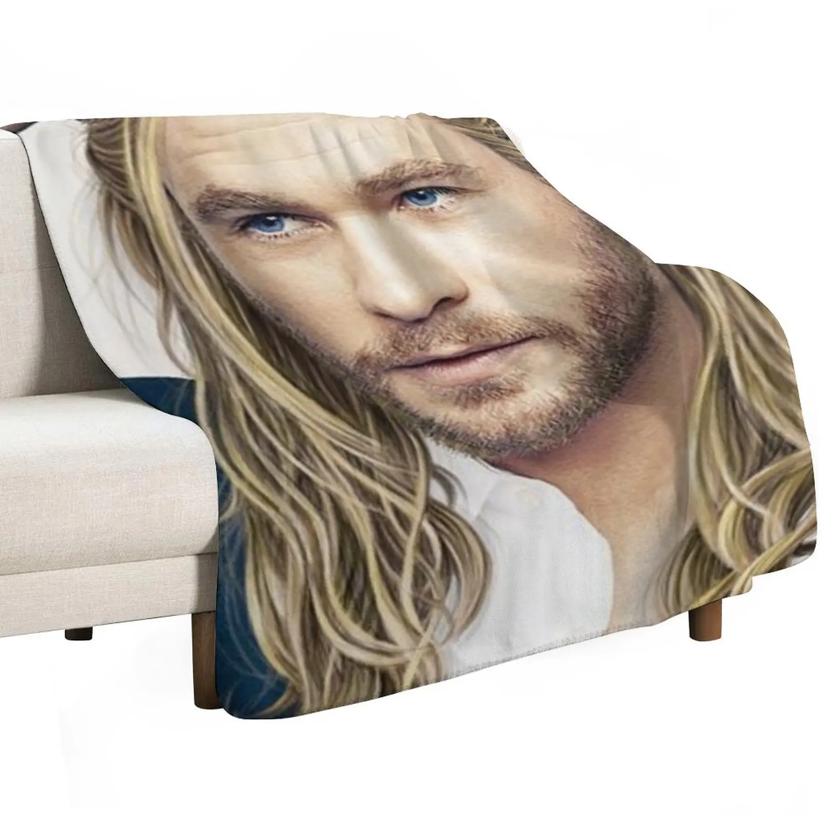 Chris Hemsworth Throw Blanket Single christmas gifts Bed linens Soft Plush Plaid Furrys Bed Blankets