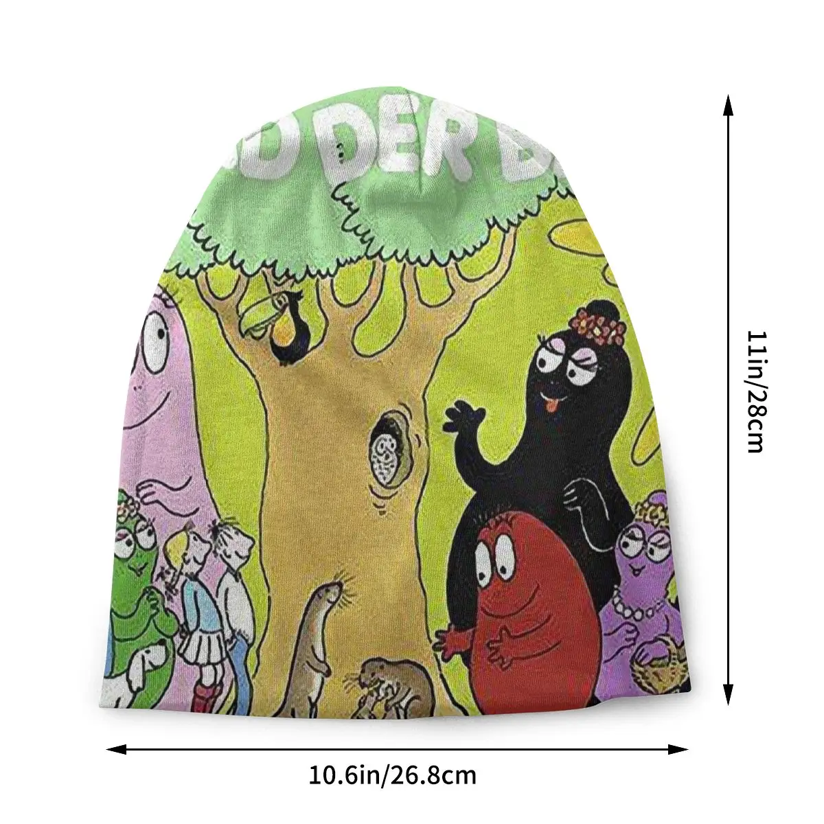 Und Der Baum Les Barbapapa Family Anime Unisex Bonnet Thin Running Hats Double Layer Hat Breathable Caps