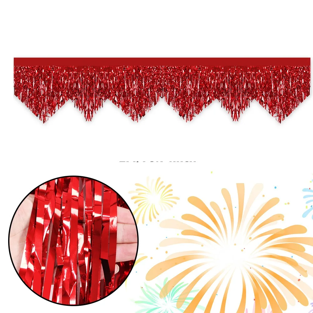 

3PCS Creative 50x200cm Wave Rain Silk Curtain PET Exquisite Glitter Rain Curtain Decorative Party Backdrop Curtains Home Decor