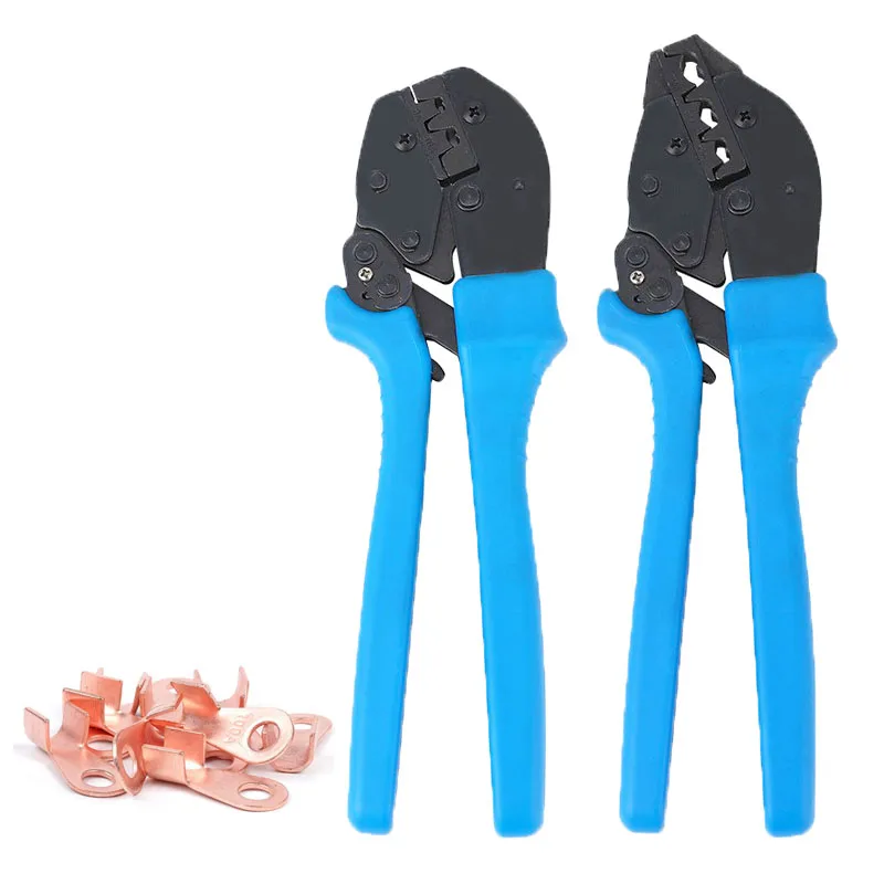 Open ot Copper Terminal Crimping Alicate Bare Nose Lugs Boca Aberta Cabo Conector Ferramenta de Crimpagem 5a 10a 80a
