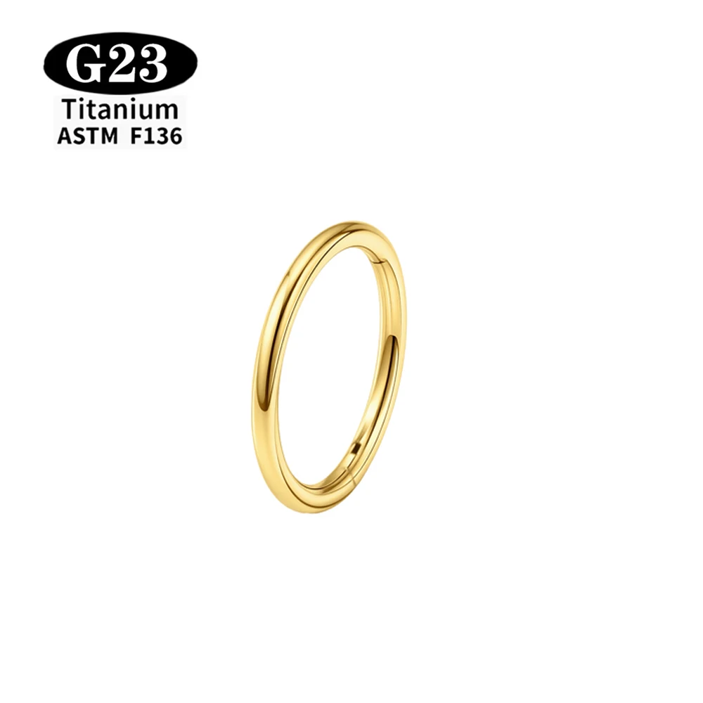 5/50 Stück ASTM F136 Titan-Nasenring mit Scharnier, 20G 18G 16G, Septum-Ohrring, Körperschmuck, Ohrenpiercing, Tragus, Knorpel, Helix – Detail 7