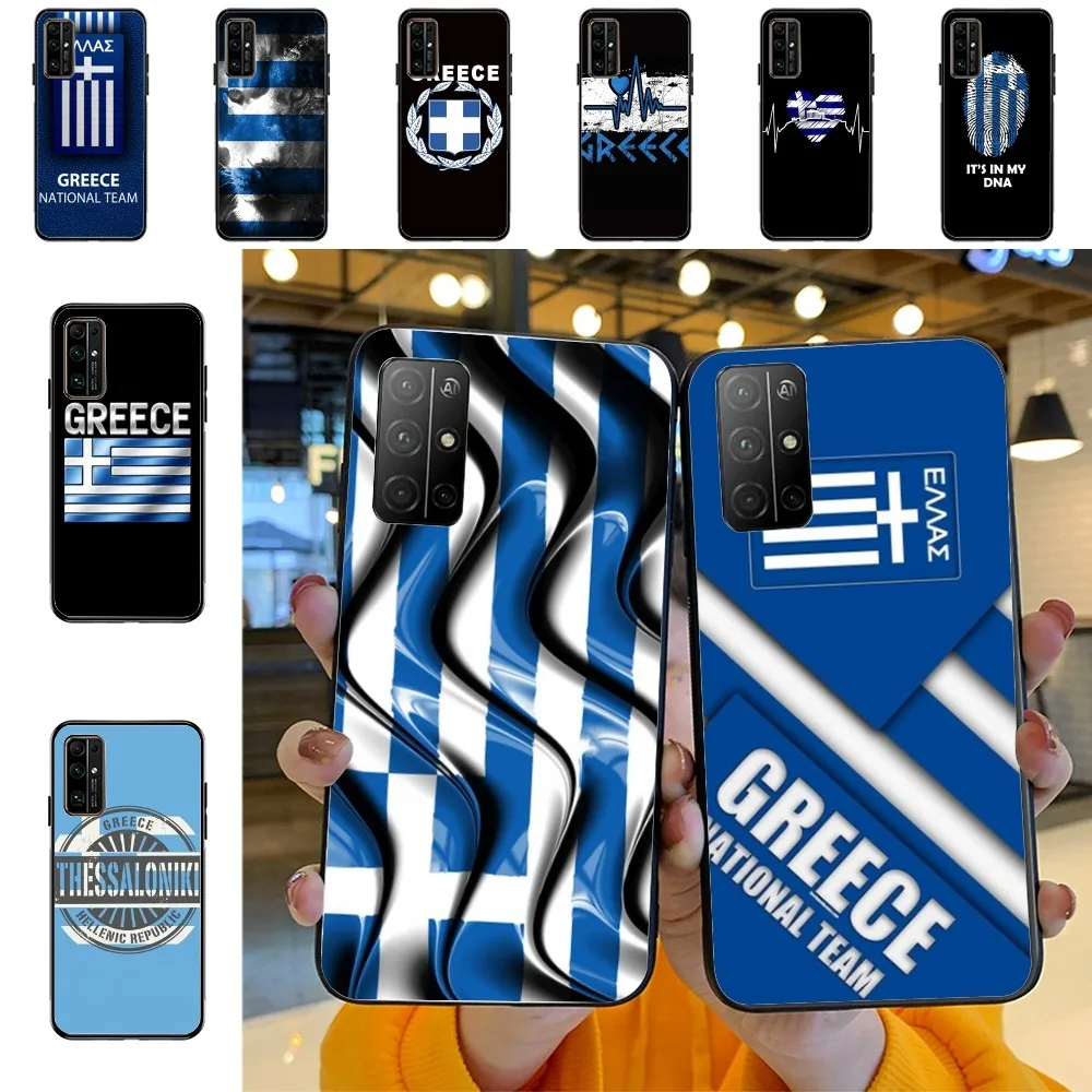 Greek Greece Flag Phone Case For Huawei Honor 10 lite 9 20 7A 9X 30 50 60 70 pro plus Soft Silicone Cover