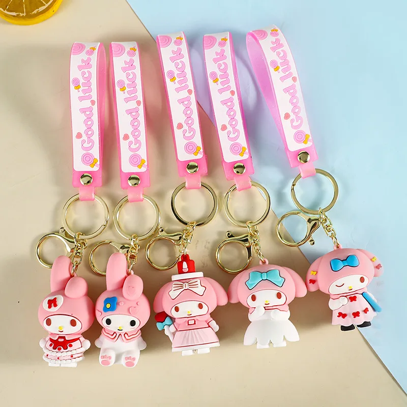 

Sanrio My Melody Cartoon Doll Keychain Toy Bag Pendant Cute Girl Bag Anime Key Pendant Suprise Small Gift For Childs GirlFriend