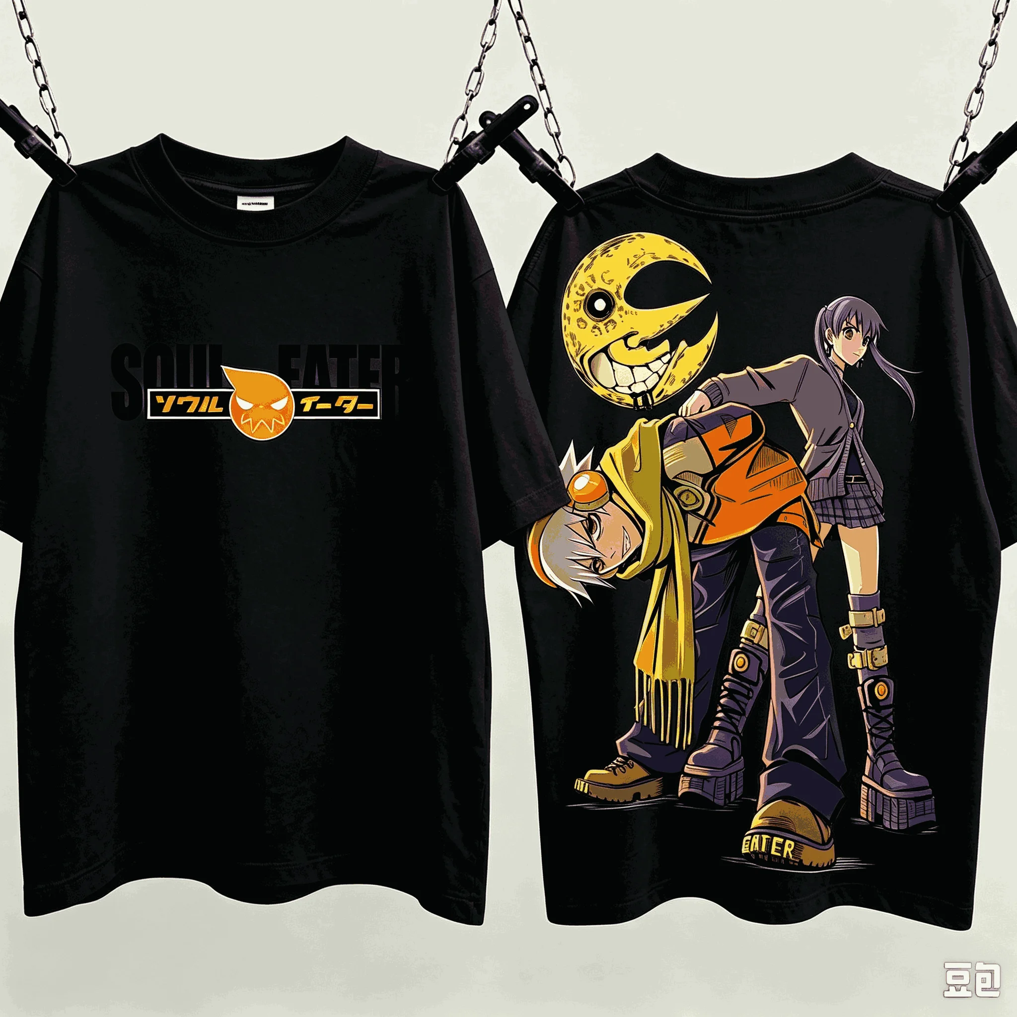 Soul Eater T-shirt Summer Short Sleeve Male Tshirts Casual Fashion Oversized Unisex Streetwear Trendy Cotton Couples Casual soft