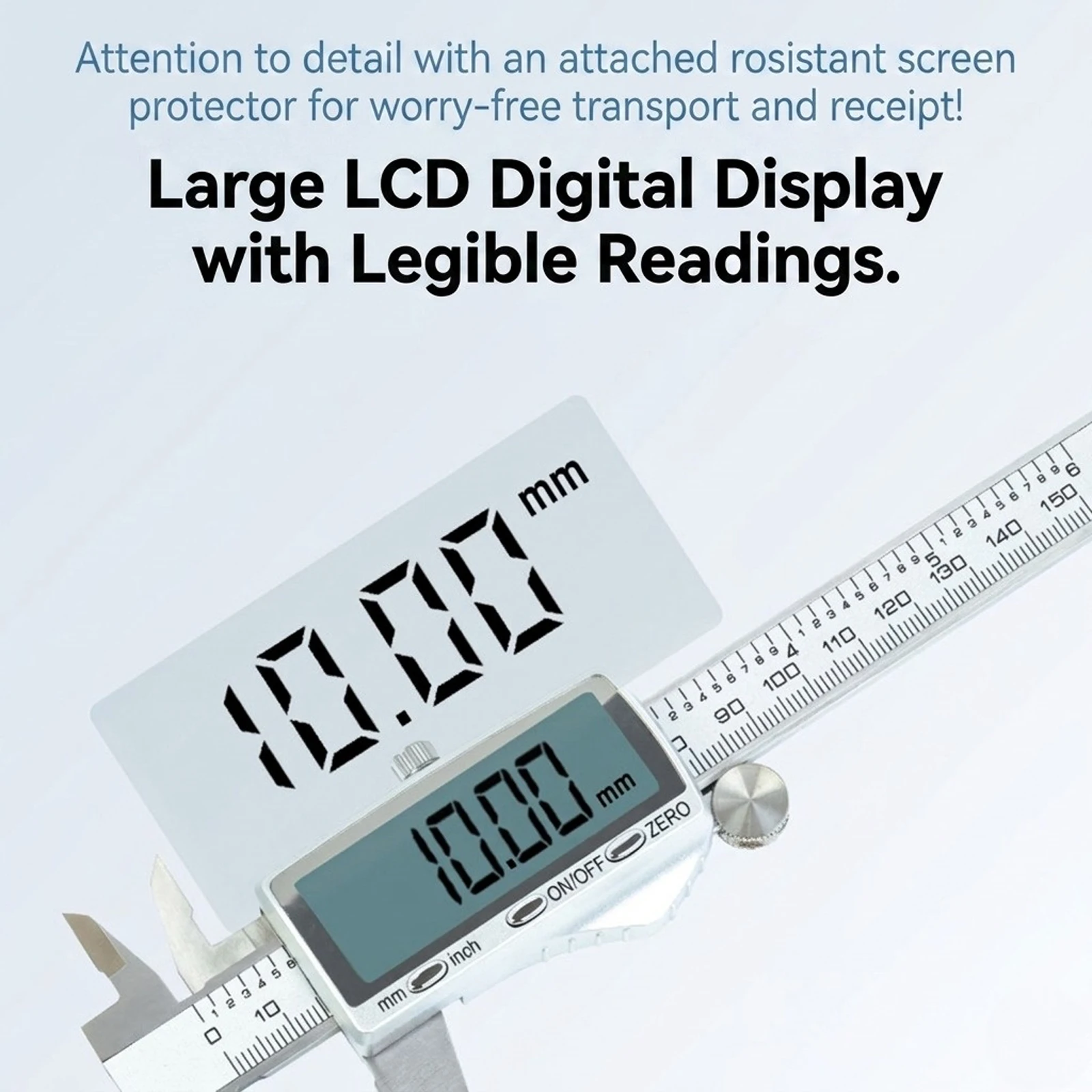 Rechargeable Digital Caliper Measuring Tool Gauge 0-150mm Electronic Vernier Caliper with Backlit LCD for DIY Woodworking