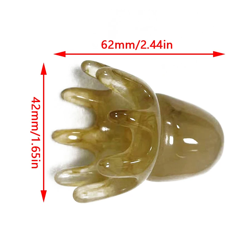 Peine masajeador de cabeza de pulpo de resina, raspado de meridianos, cepillo de masaje de cuero cabelludo, acupuntura, Spa, herramienta de terapia de salud corporal, hogar, adultos