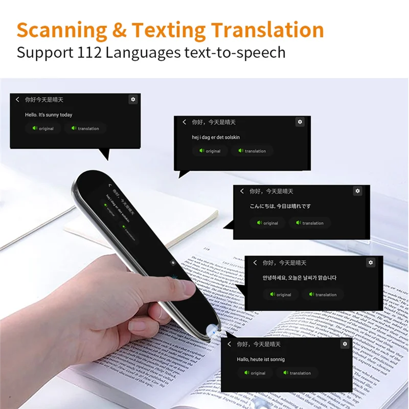 

Leading-Language Translator Pen Reader Scanner Pen Dictionary Voice Translator Support 112 Languages Text To Speech