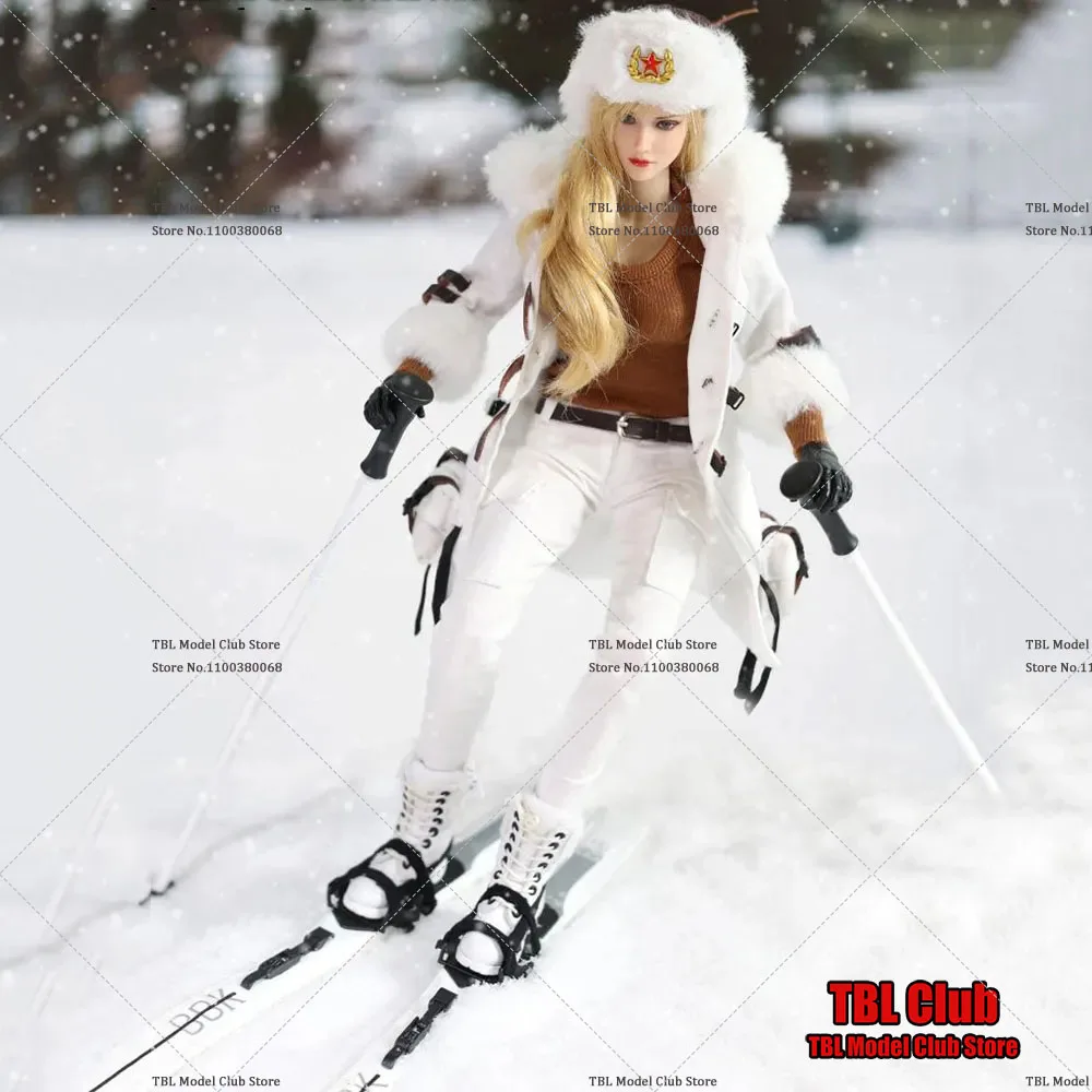 

TBBK BBK018 1/6 Snow Sniper Figure Model 12'' Female Skier Soldier Action Body Doll Full Set Model Toy for Fans Holiday Gifts