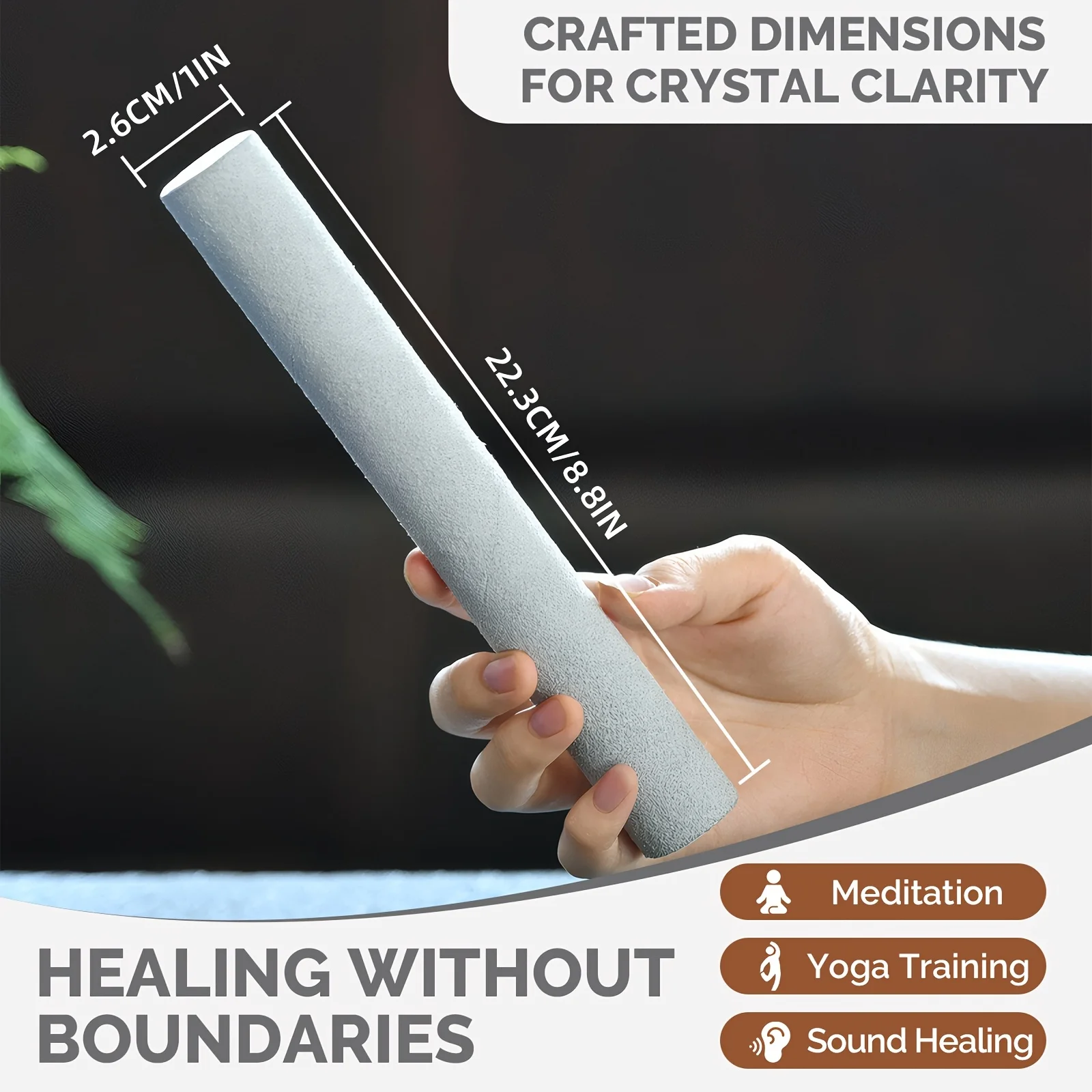 Crystal Singing Bowl Accessories Percussion Stick Sheepskin Stick Bowling Instrument Yoga Meditation Crystal Pyramid Percussion