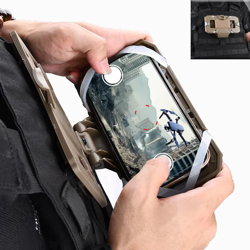 Tactical Vest Phone Holder Foldable Board Plate Molle Carrier Board Molle Mount For Drone control Fit 4.7