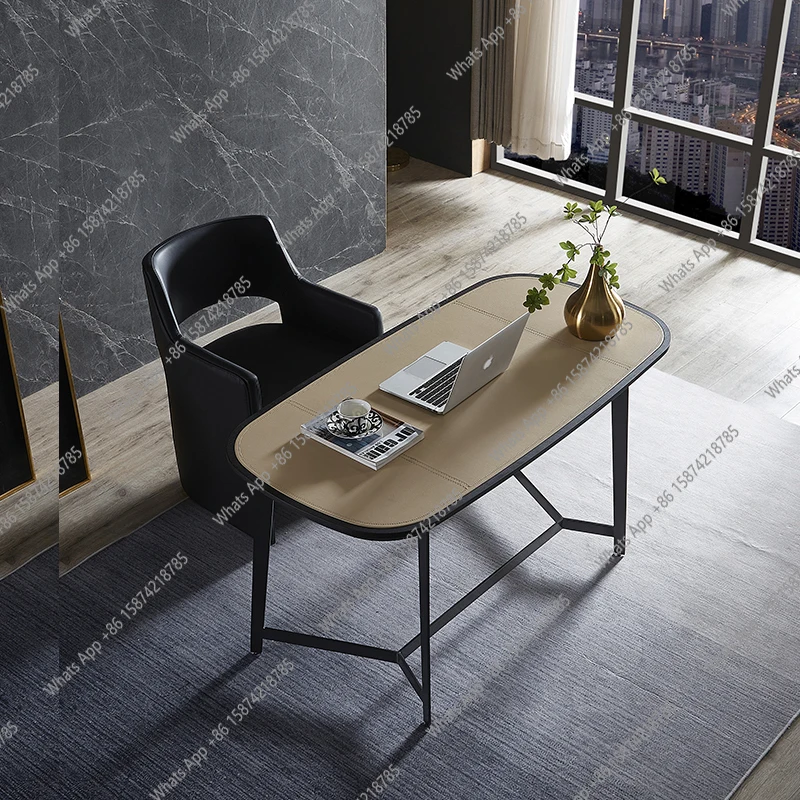 

Italian high-end villa bedroom study modern designer dresser minimalist light luxury desk