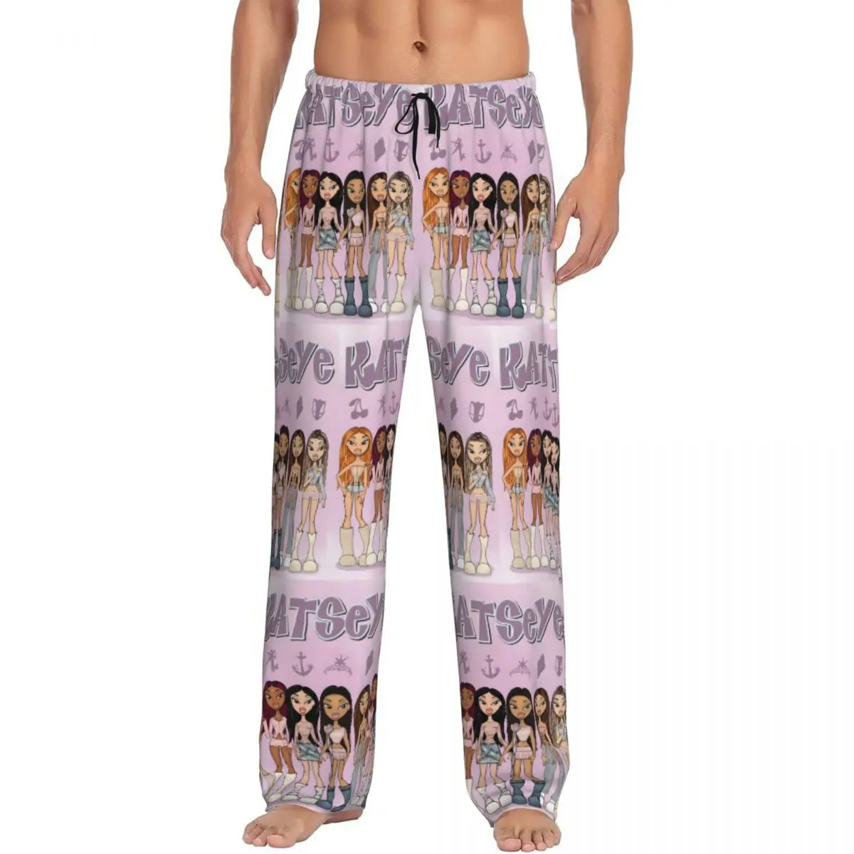 Custom K-Katseyes Pajama Pants Sleepwear for Men Elastic Waistband Girls Group Sleep Lounge Bottoms with Pockets