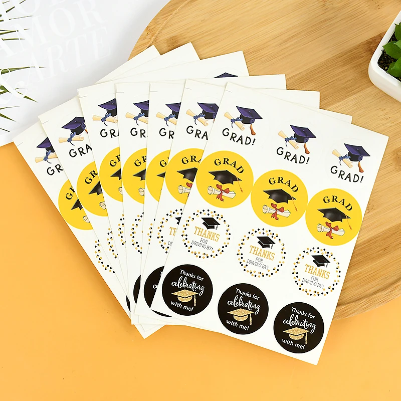 120pcs Graduation Stickers Graduation 2024 Gift Labels Sticker Congratulation Graduation High School Graduation Party Decoration