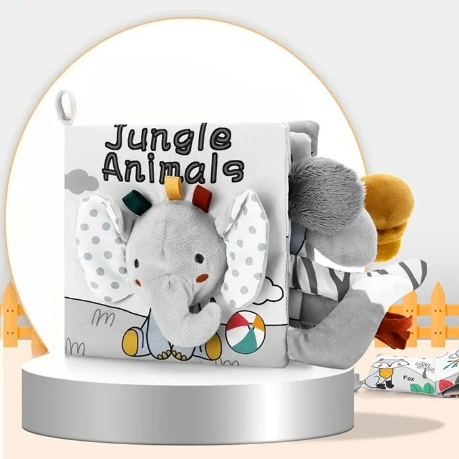 Livros macios para bebês, sensação de toque 3d, livro de pano de alto contraste, brinquedos sensoriais para aprendizagem precoce, presentes para crianças de 0 a 12 meses