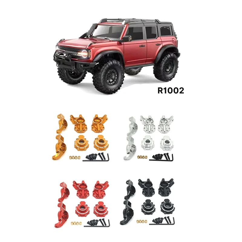 Pieza de actualización de coche RC, Kit de copa de dirección de eje delantero C para TRAXXAS 1/10 TRX4 HUANGBO 1/10 R1001 R1002 R1003, piezas de mejora de coche RC, rojo