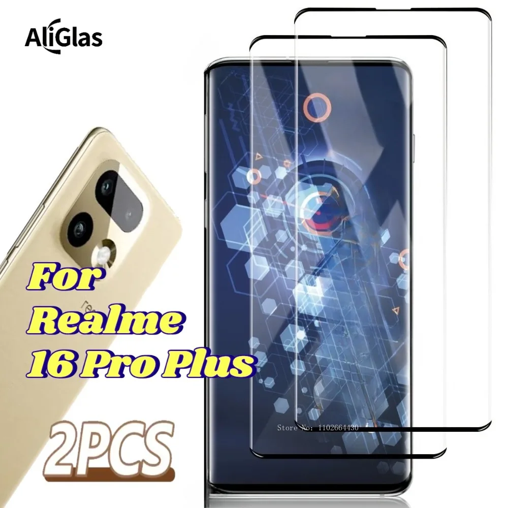 2 Stück Displayschutzfolie aus gehärtetem Glas für Realme 16 Pro Plus, HD, klare Displayschutzfolie für Realme 16 Pro, kratzfest