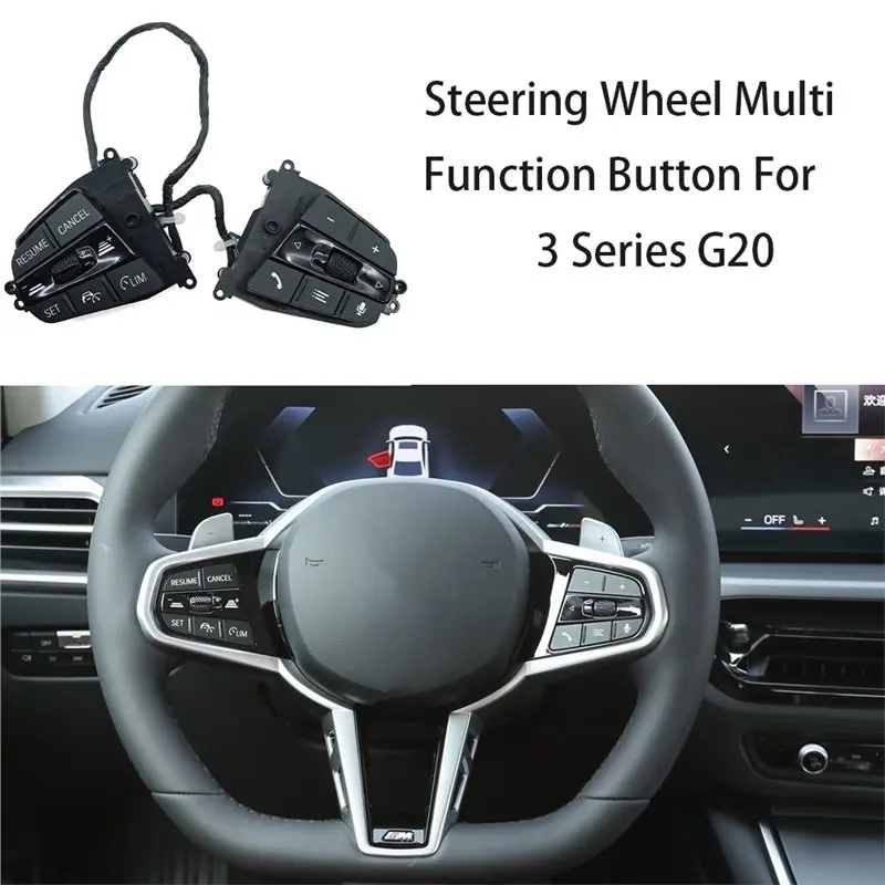 For BMW G20 Car Steering Wheel Multi-Function Button Set Replacement Pair For Vehicle Feature Management-AU62