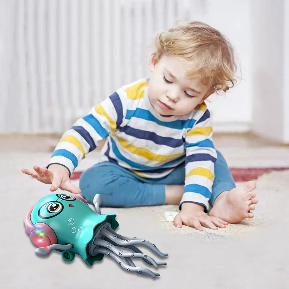 Magic Inertia Dancing Octopus Toy Crawling Dancing Automatic Obstacle Sensor Auto-Dance Octopus Toys Clockwork