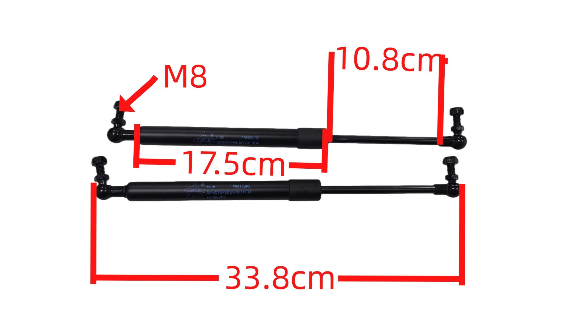 Genuine Original All-Terrain Vehicle Cargo Box Gas Spring Part, Compatible with Hisun500 700UTV P115000727000000 73380-115-0000