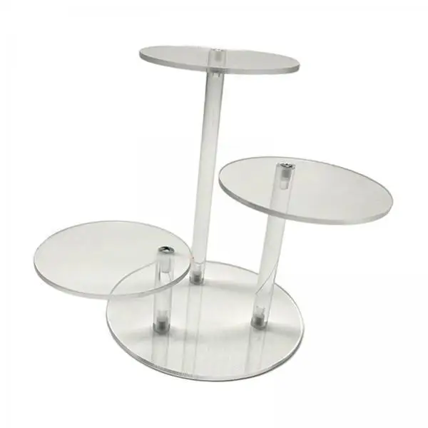 Acrylic Products Display Riser Stand Round Transparent Jewelry Collection Holder for Office Gallery