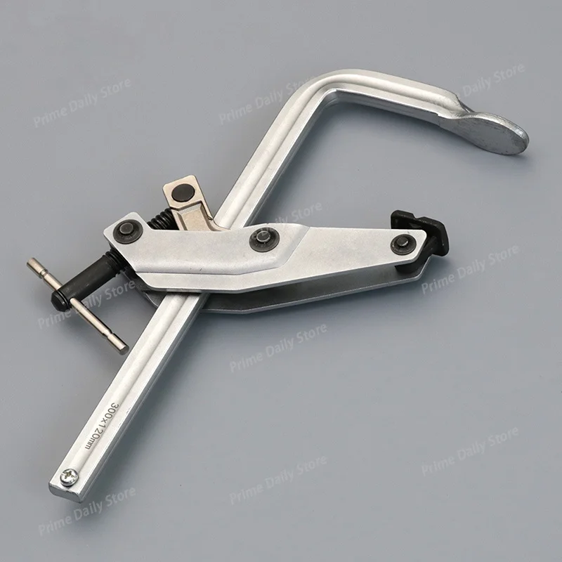 1Pc Heavy Forged Screw Cantilever F-clamp, Max Clearance 30cm, suited for timber, metal, tubing, welding & handcraft jobs