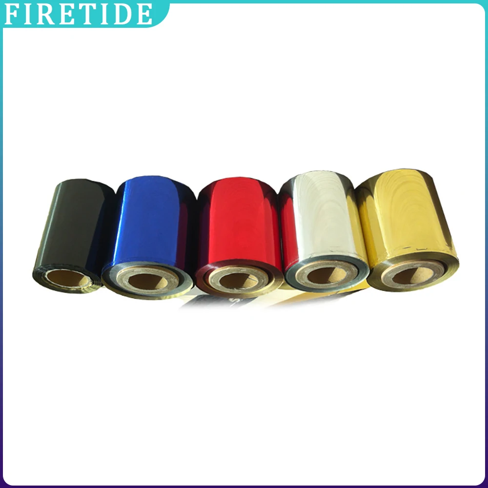 

Original Golden Silver Red Blue Black For Heat Press Transfer Machine 80MM*120M Hot Foil Stamping Paper Colors