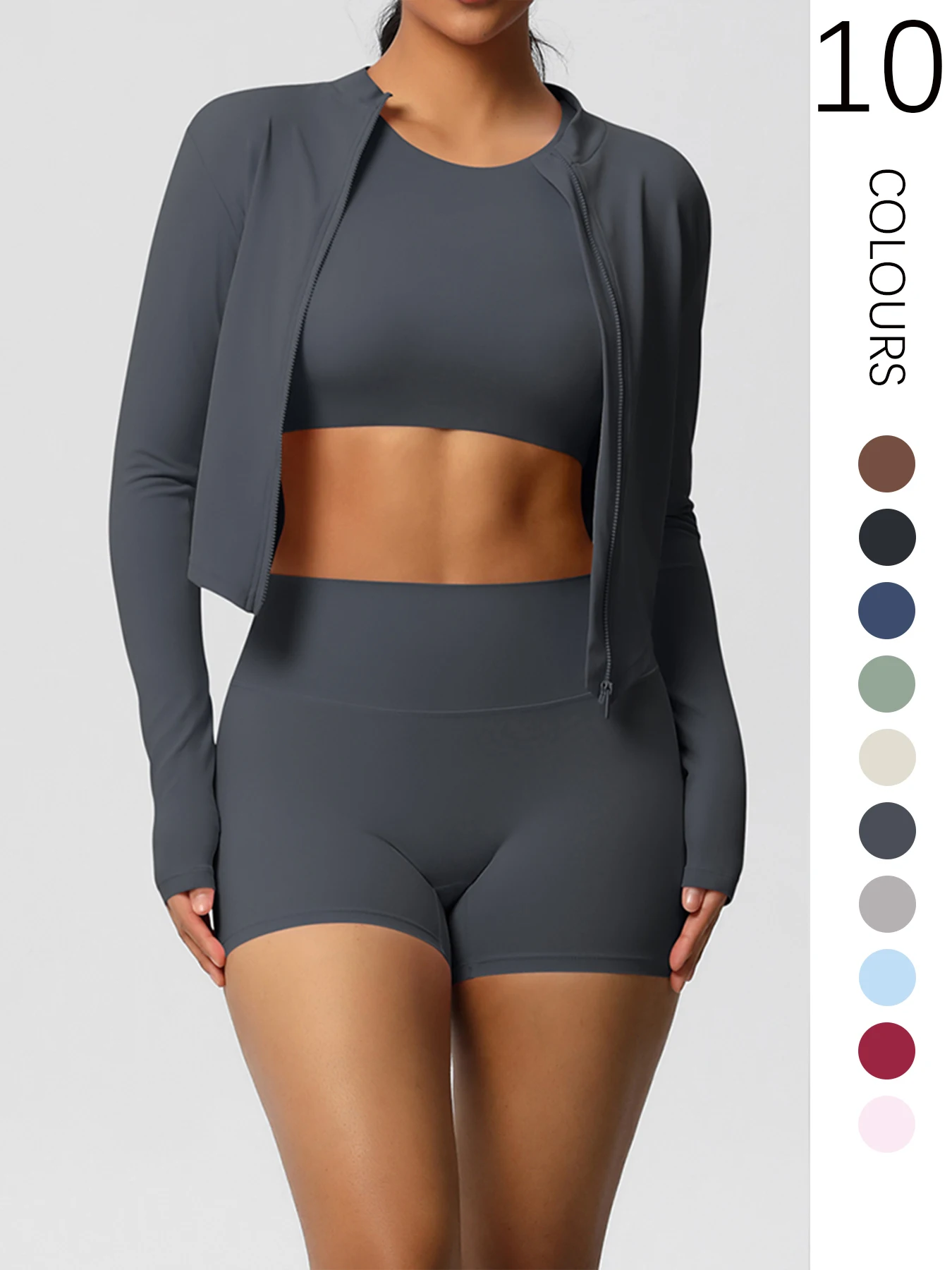 

Yoga Set Women Gym Clothing Elastic Fitness Workout Set Sportswear Female Long Sleeve Top High Waist Leggings Sports Suits