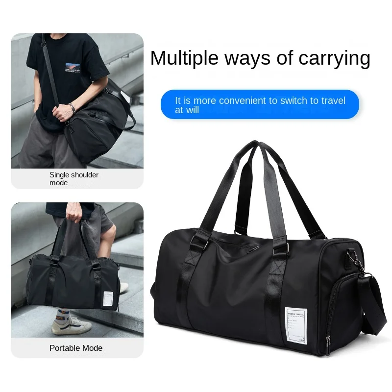 Bolso de viaje para hombre, bolsa de equipaje de gran capacidad, impermeable, para deportes, gimnasio, bandolera, zapatos, organizadores de paquetes