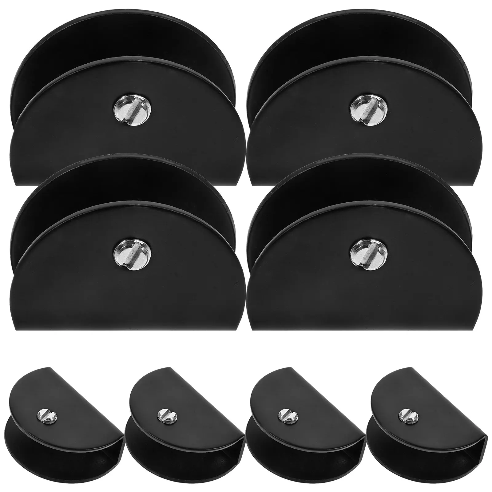 

8Pcs Stainless Steel Glass Clamp Bracket Mirror Clip for Frameless Mirror Wall Mounting Floating Shelf Hanger Heavy Duty