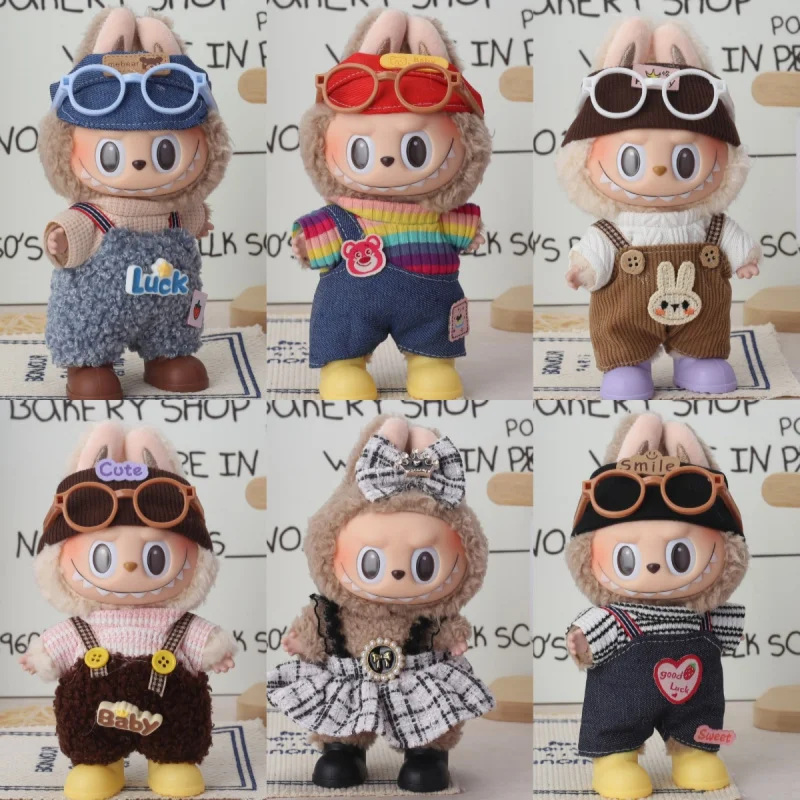 Mini Doll'S Clothes Outfit Accessories For Korea Kpop Exo 15-17cm Labubu Idol V1 V2 Overalls set Clothing Gift
