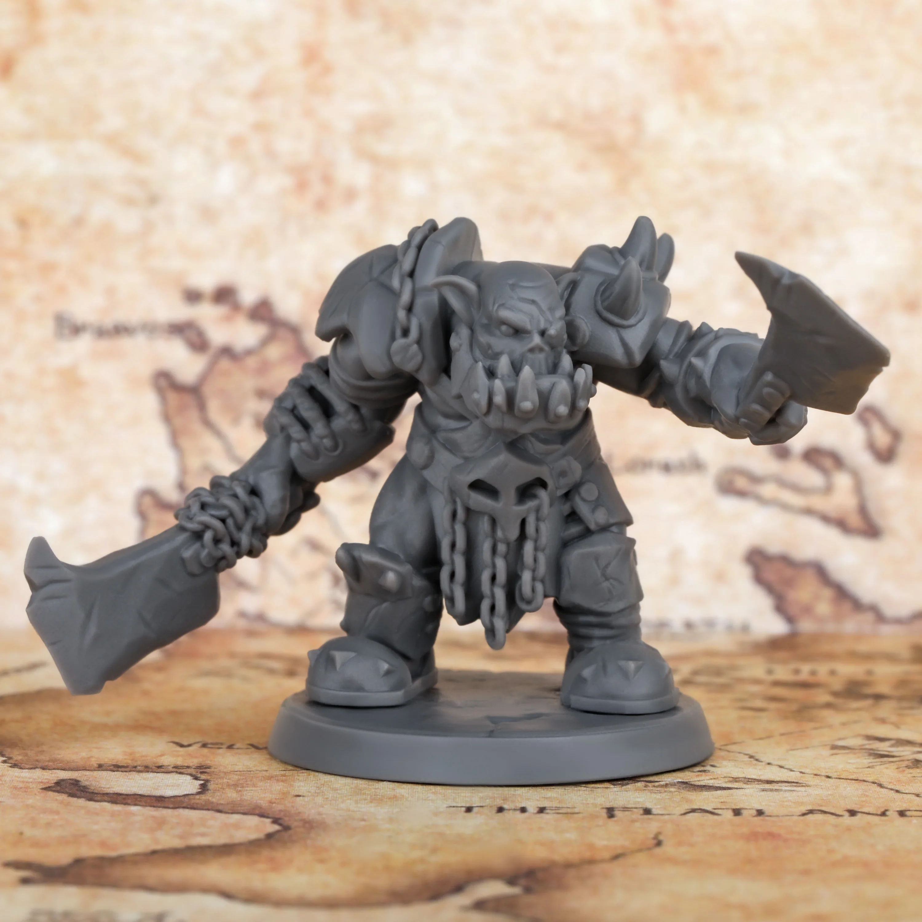 Miniature de guerrier ork fantastique – Figurine de jeu de rôle tactique, idéale pour le jeu de table, cadeau de collection pour les passionnés de TRPG