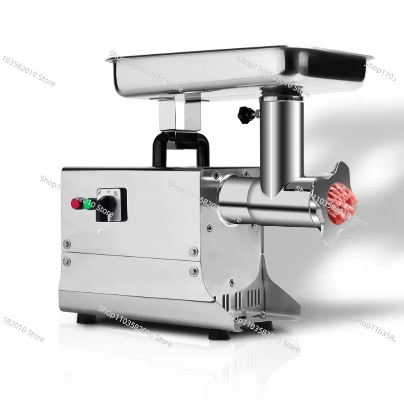 Commercial Electric Meat Grinder Stainless Steel, 265 lbs/h Heavy Duty Sausage Stuffer with Grinding Plates for Kitchen