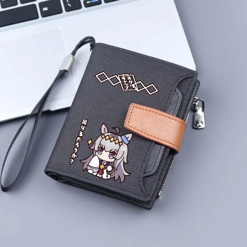 Japanese Anime Little Kuri Hat Short Cosplay Wallet Handheld Portable Zero Wallet Student Card Bag for Men and Women view 4