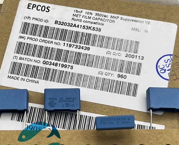 30pcs/lot Original EPCOS safety capacitor B32032A4153K Y2 15NF 350VAC 17.4x5.8x10.7mm P15MM free shipping
