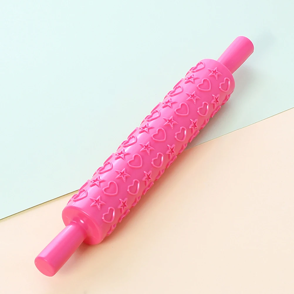 

3pcs Plastic Embossed Rolling Pin For Baking Cookies Pastry Pizza Dough Kitchen Roller Stick 3 Different Pattern Designs Food
