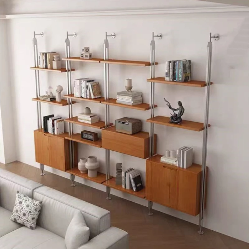 

Многослойная модная книжная полка в скандинавском стиле, офисная книжная полка для хранения, напольная ретро-мебель для гостиной, Rayonnages YS40CC